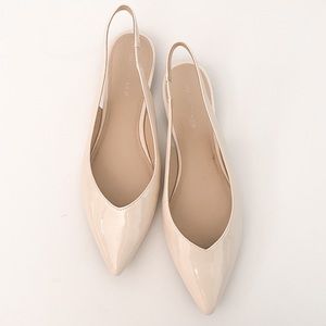 Marc Fisher Cream Pointed Toe Flats sz 8